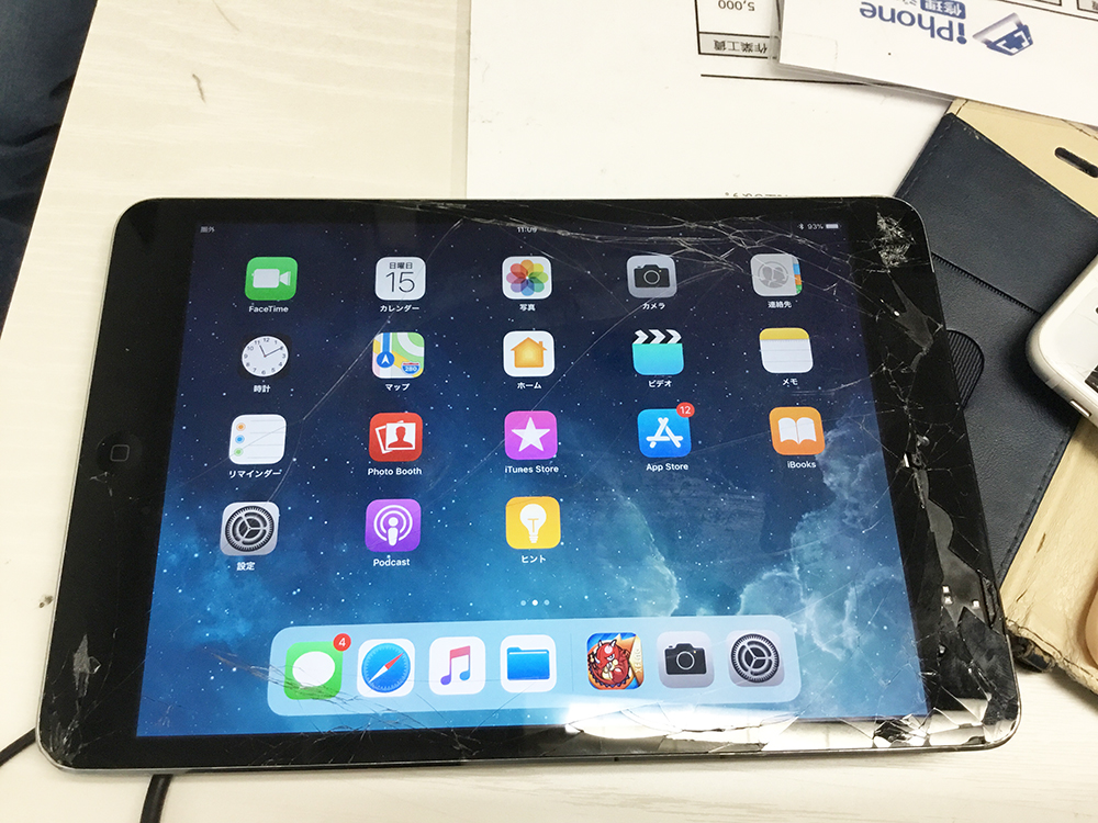ガシャッ！iPadのガラスが割れた！ガラス割れ修理についてお教えします