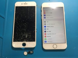 iPhone8のガラス＋ホームボタン修理でご来店