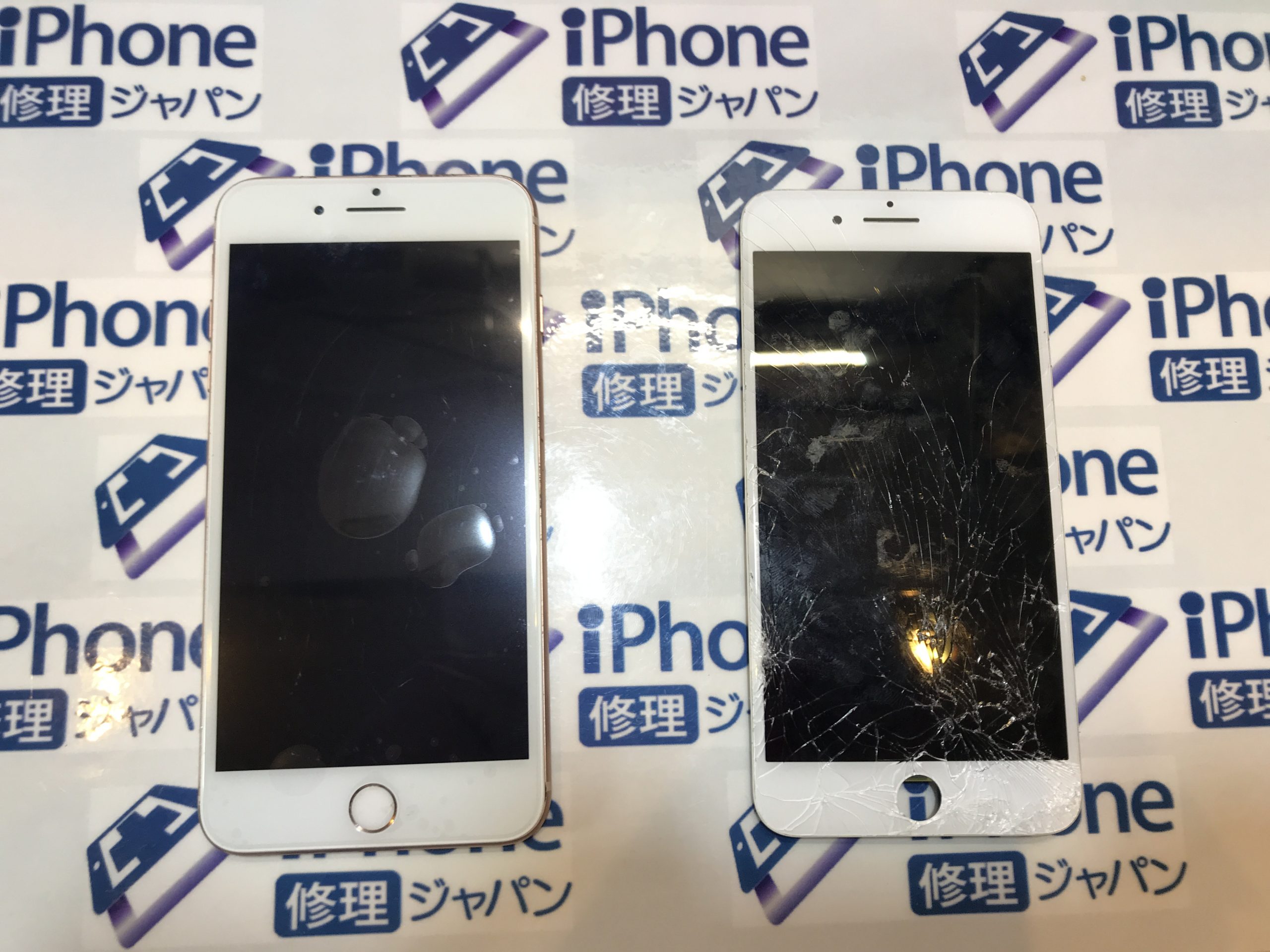 iPhone8plus画面交換修理です。