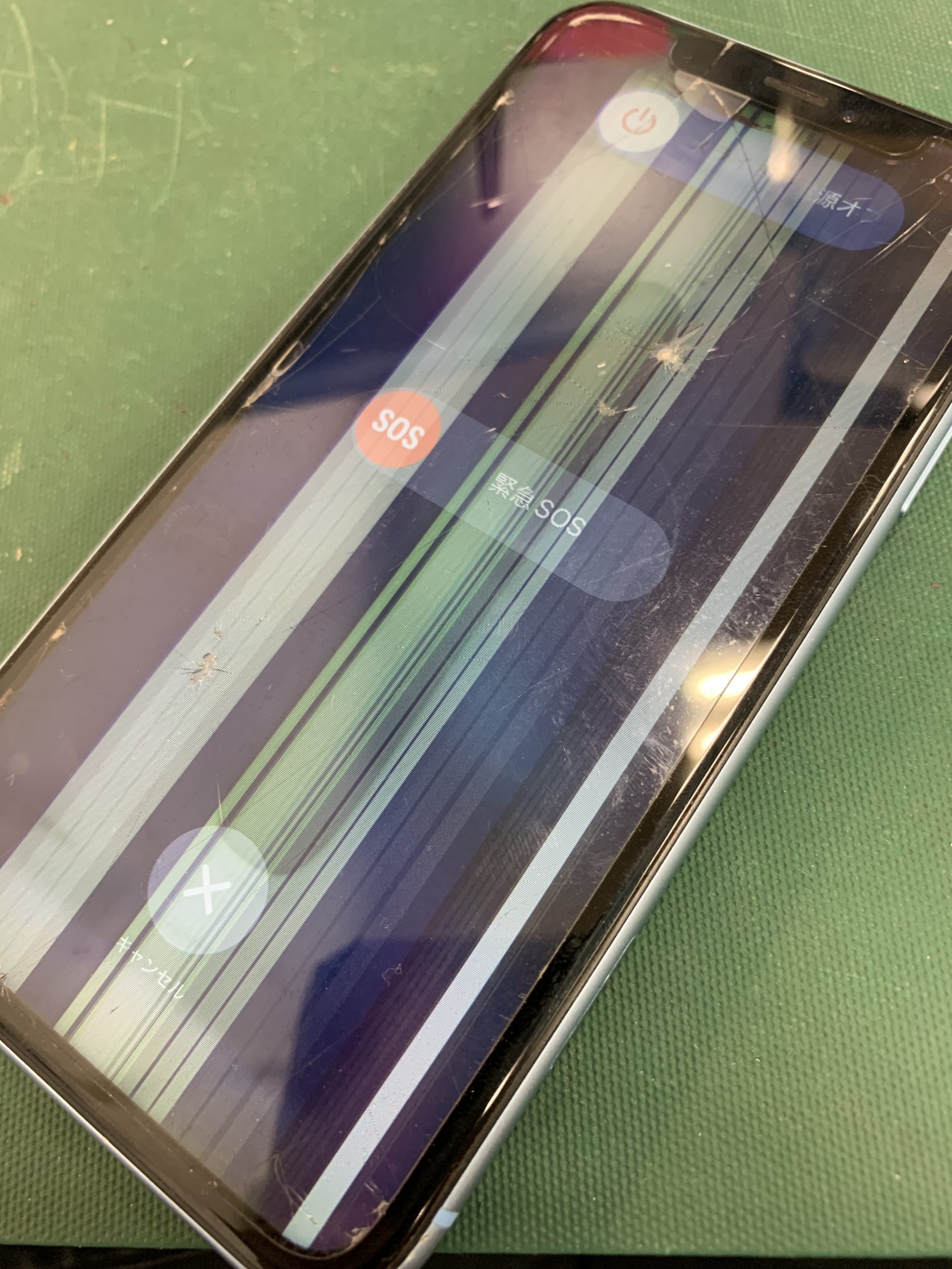 iPhoneXRの液晶不具合修理