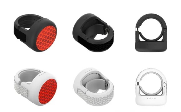 自転車の反射板の中にAirTag