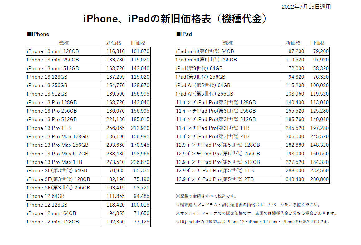 auも7月15日からiPhone値上げへ