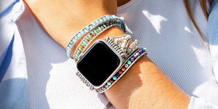 天然石を使用した多重巻き仕様のAppleWatchバンドが発売！！