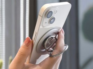 iPhoneにマグネットで吸着する、落下防止リング兼スタンドの紹介！