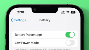 iOS16でバッテリー残量％表示可能に
