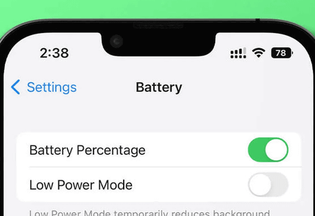 iOS16でバッテリー残量％表示可能に