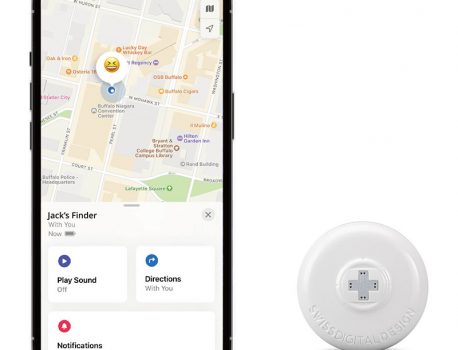 Appleの「探す」ネットワーク対応の、音と光で探せる紛失防止タグ「Swissdigital Design Finder」の紹介！
