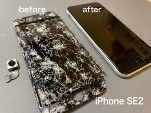 バキバキに割れてしまったiPhone大切なデータも無事に救出！！