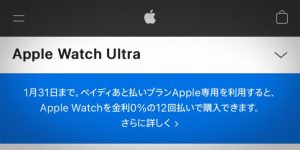 Apple Store/公式サイトで、Apple Watchの12回分割払い金利0％キャンペーン開始!!