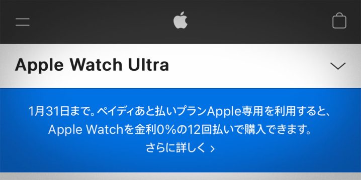 Apple Store/公式サイトで、Apple Watchの12回分割払い金利0％キャンペーン開始!!