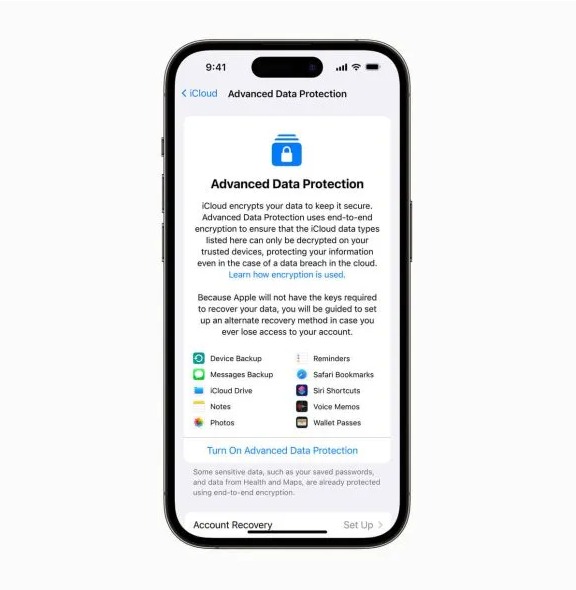 iOS16.3でiCloudの高度なデータ保護が使用可能に