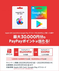 セブン‐イレブンでApple Gift Cardを1,500円以上購入すると、抽選で最大30,000円分のPayPayポイントが当たるキャンペーン実施中！！  - スマホ修理ジャパン新小岩店ブログ