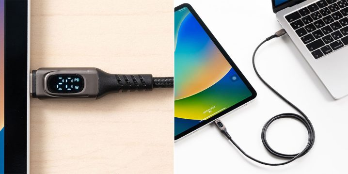 出力ワット数が表示されるディスプレイ付きUSB-Cケーブルの紹介！！