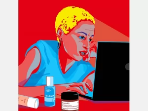 スマホやPC画面のブルーライト、目だけではなく肌にも影響します！